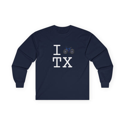 "I Bicycle Texas" Long Sleeve Shirt