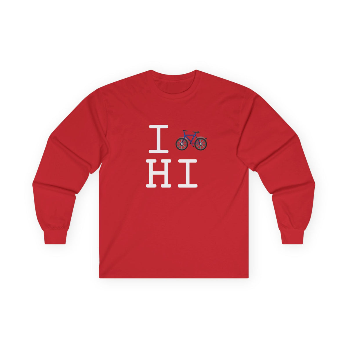 "I Bicycle Hawaii" Long Sleeve Shirt