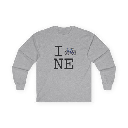 "I Bicycle Nebraska" Long Sleeve Shirt
