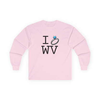 "I'm Married to (Diamond Ring) West Virginia" Long Sleeve Shirt