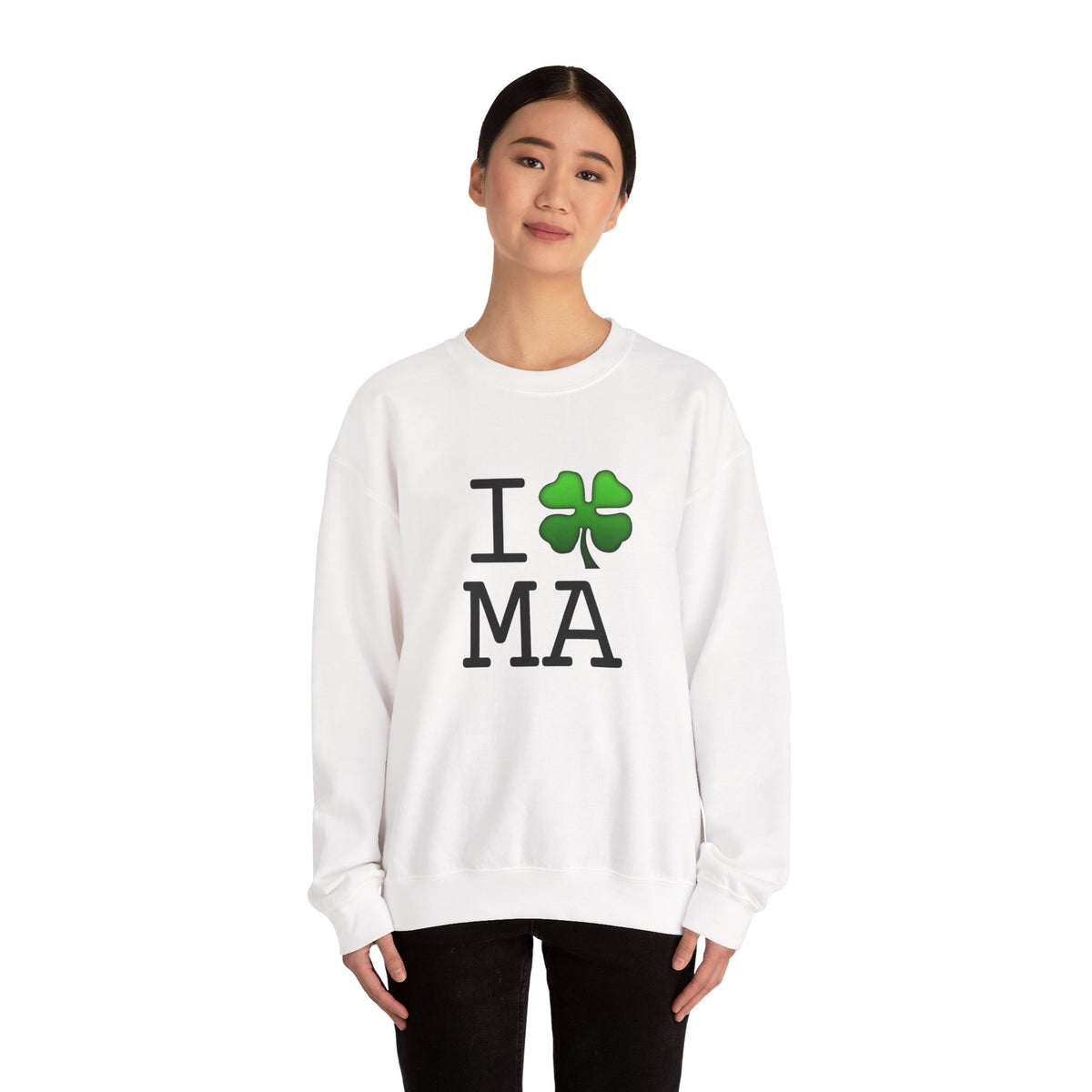 "I'm Lucky (Clover) in Massachusetts" Sweatshirt