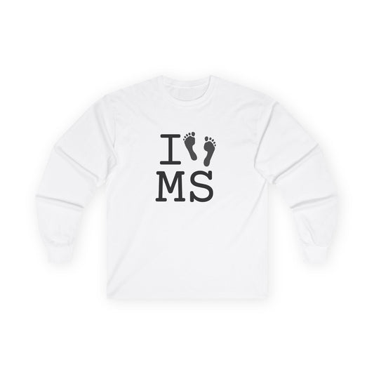 "I leave Footsteps in Mississippi" Long Sleeve Shirt