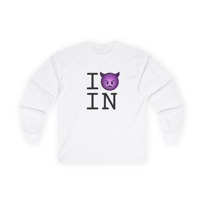 "I'm an Angry Devil about Indiana" Long Sleeve Shirt