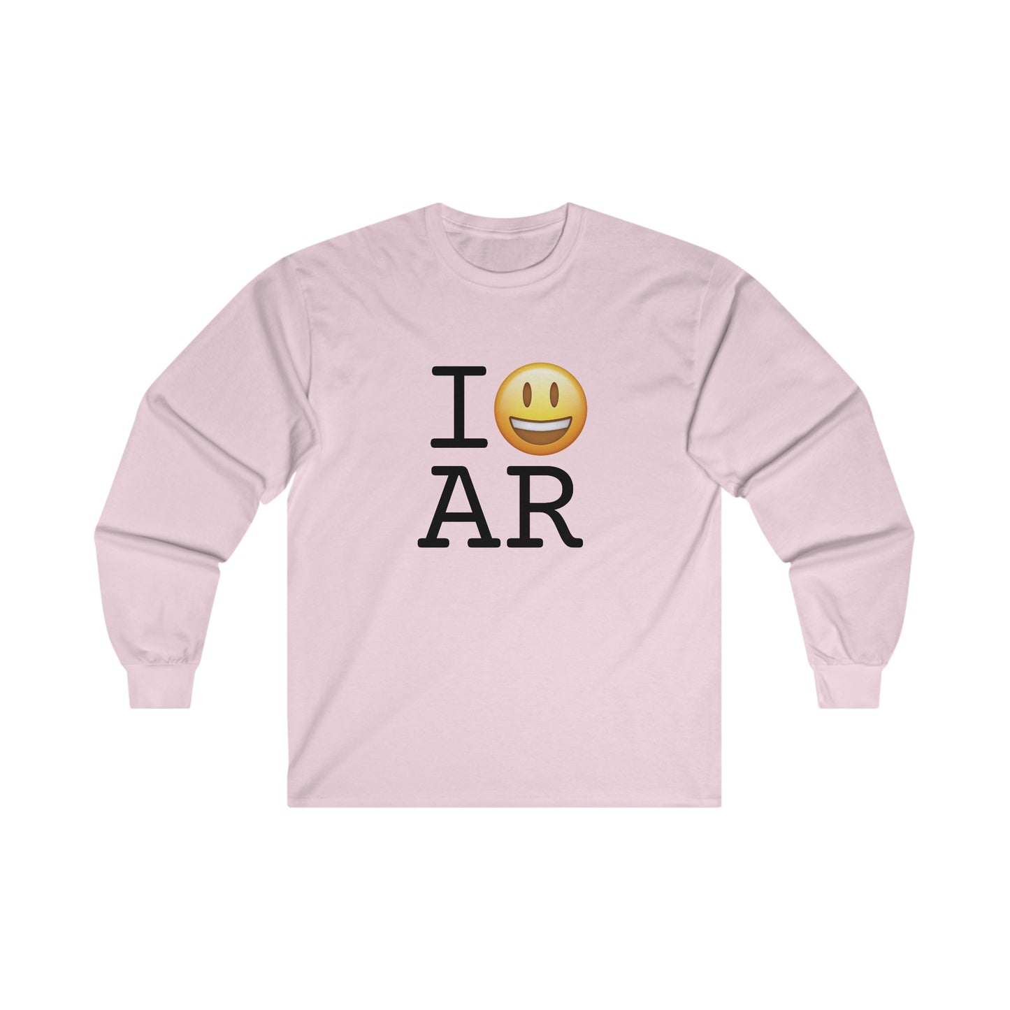 "I'm Happy about Arkansas" Long Sleeve Shirt