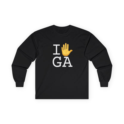 "I Stop (Raised Hand) Georgia" Long Sleeve Shirt
