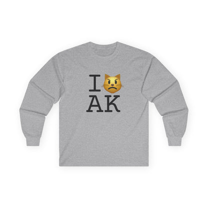 "I'm a Pouting Cat about Alaska" Long Sleeve Shirt