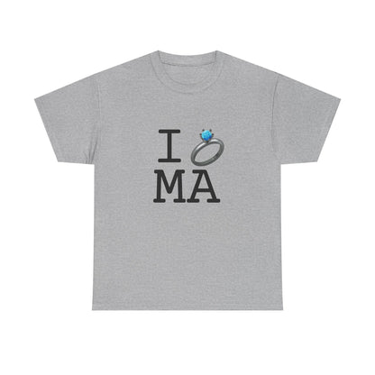 "I'm Married to (Diamond Ring) Massachusetts" Tee