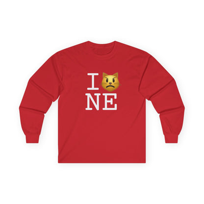 "I'm a Pouting Cat about Nebraska" Long Sleeve Shirt
