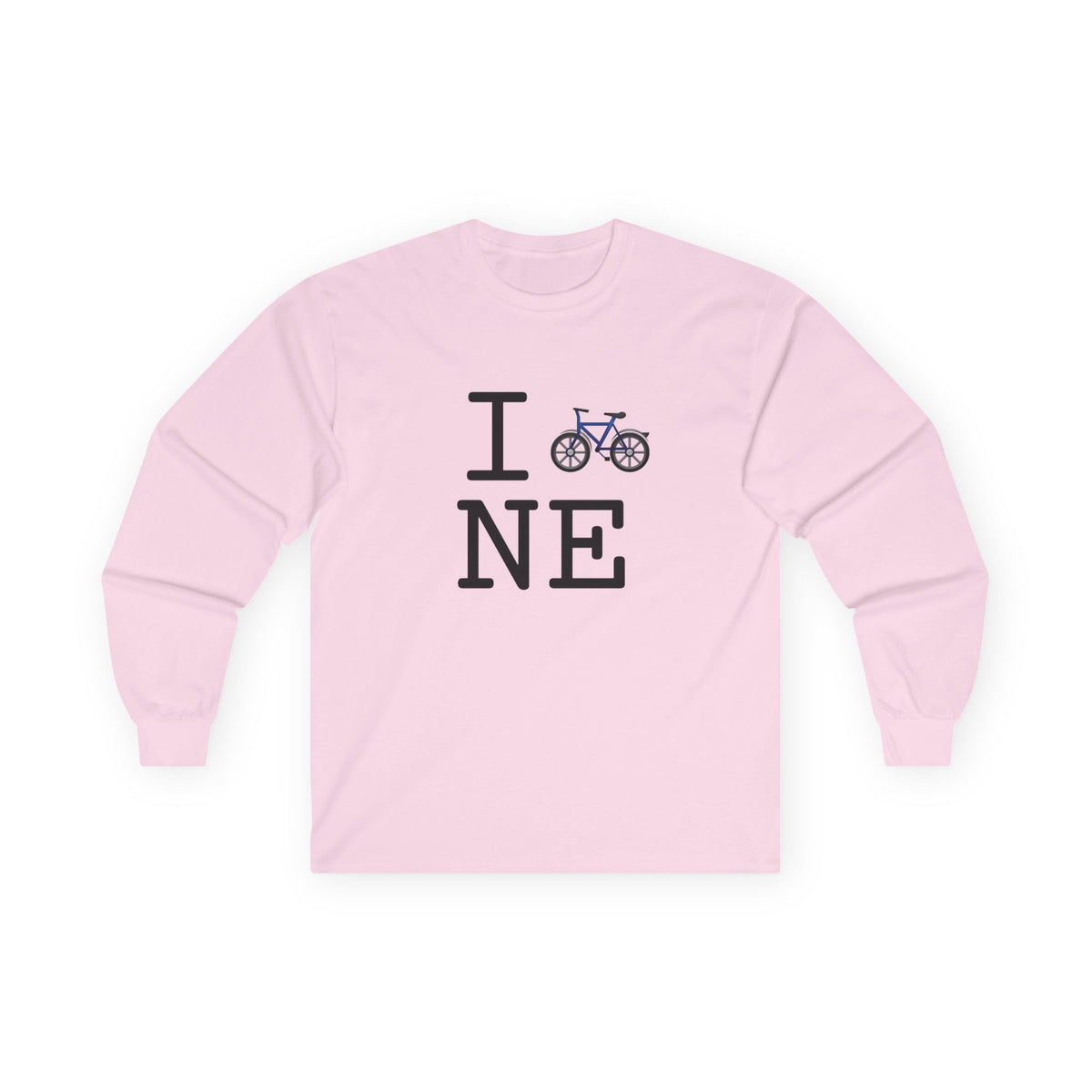 "I Bicycle Nebraska" Long Sleeve Shirt