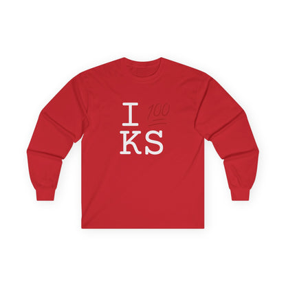 "I Keep it 100 in Kansas" Long Sleeve Shirt