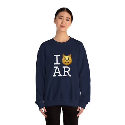 "I'm a Pouting Cat about Arkansas" Sweatshirt