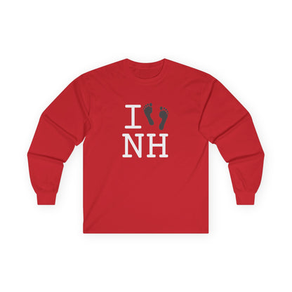 "I leave Footsteps in New Hampshire" Long Sleeve Shirt
