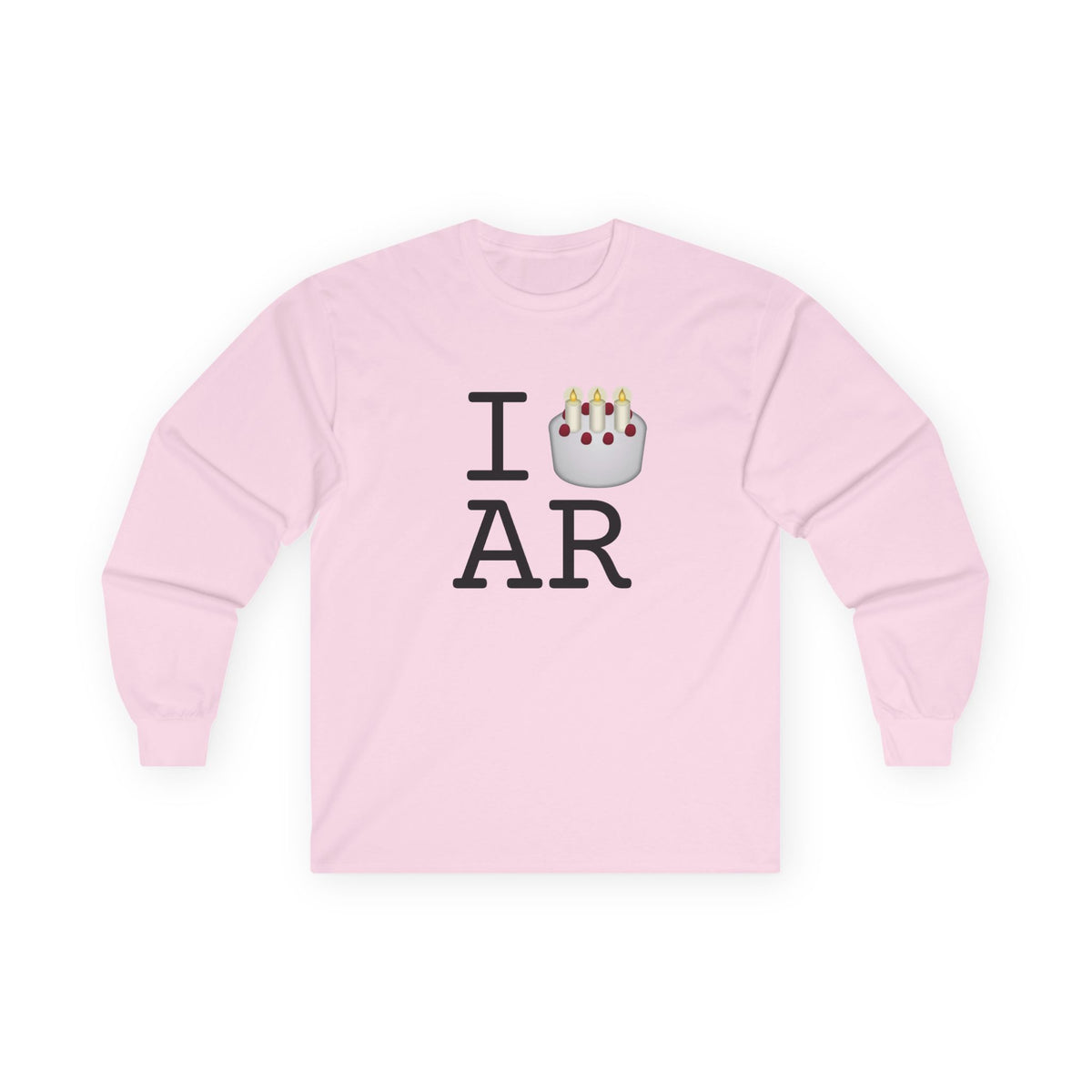 "I Birthday Cake Arkansas" Long Sleeve Shirt