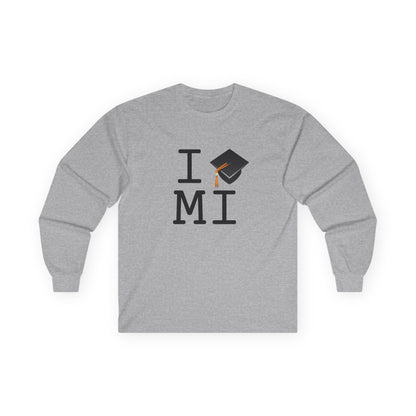 "I Graduate Michigan" Long Sleeve Shirt