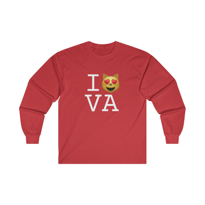 "I'm a Cat that Loves Virginia" Long Sleeve Shirt