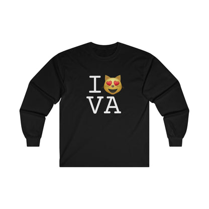 "I'm a Cat that Loves Virginia" Long Sleeve Shirt