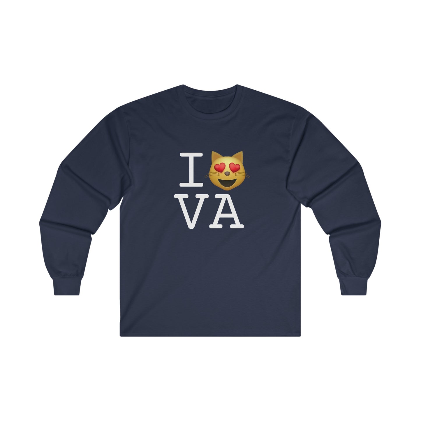 "I'm a Cat that Loves Virginia" Long Sleeve Shirt