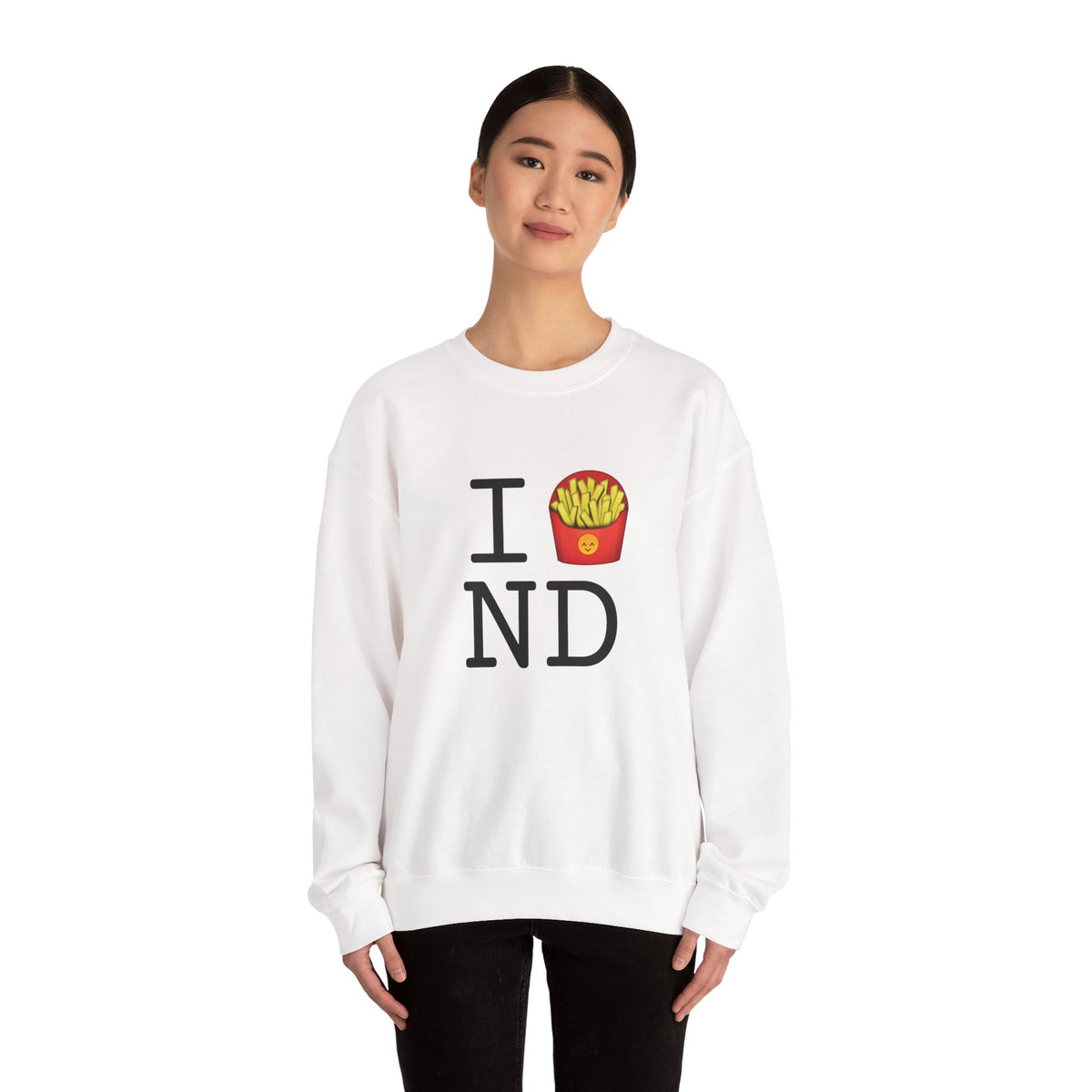 "I French Fries North Dakota" Sweatshirt