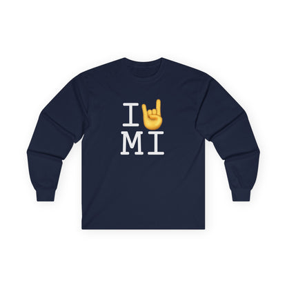 "I Rock On with Michigan" Long Sleeve Shirt