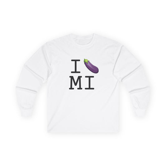 "I Eggplant Michigan" Long Sleeve Shirt