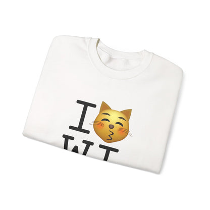 "I'm a Kissing Cat toward Wisconsin" Sweatshirt