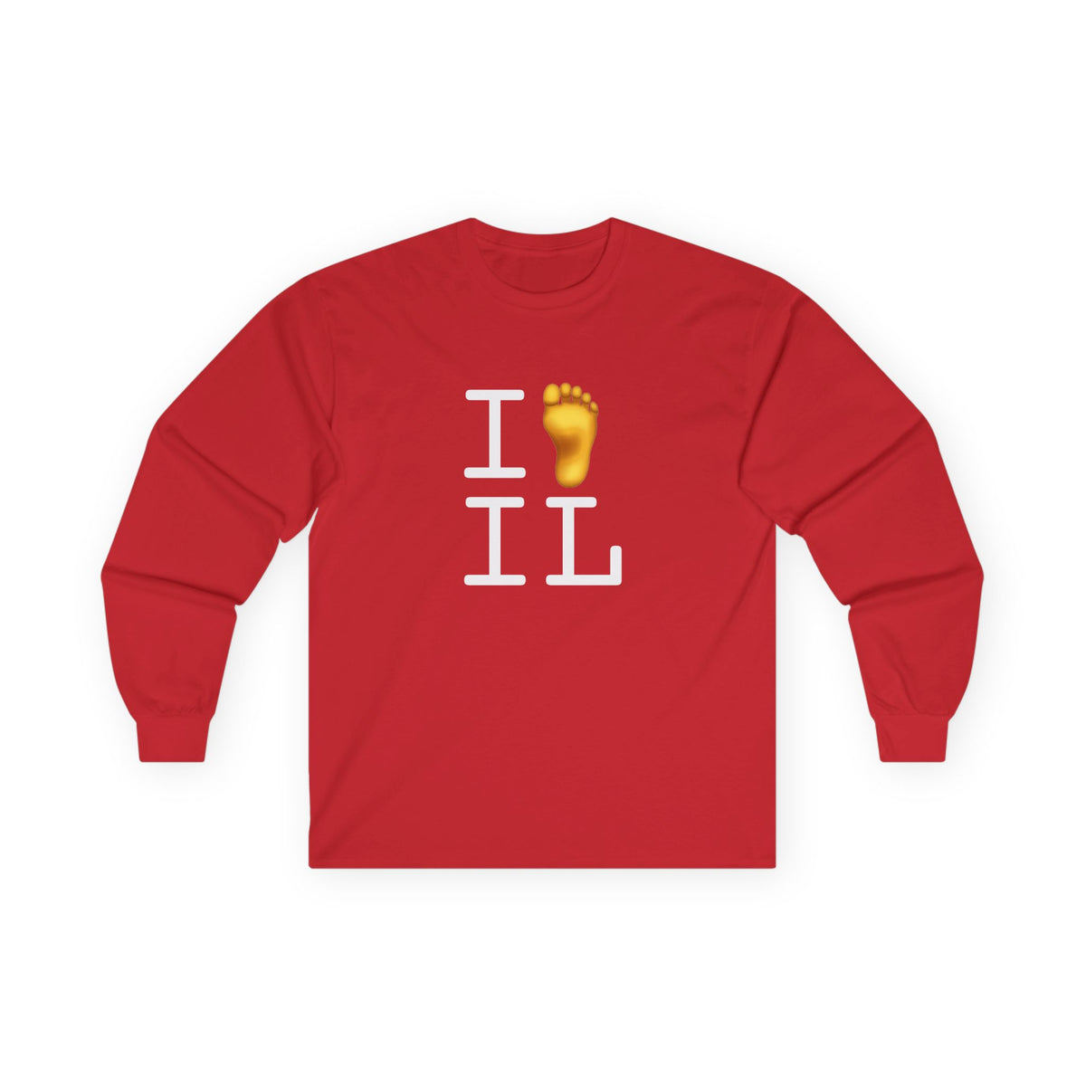 "I Foot Illinois" Long Sleeve Shirt