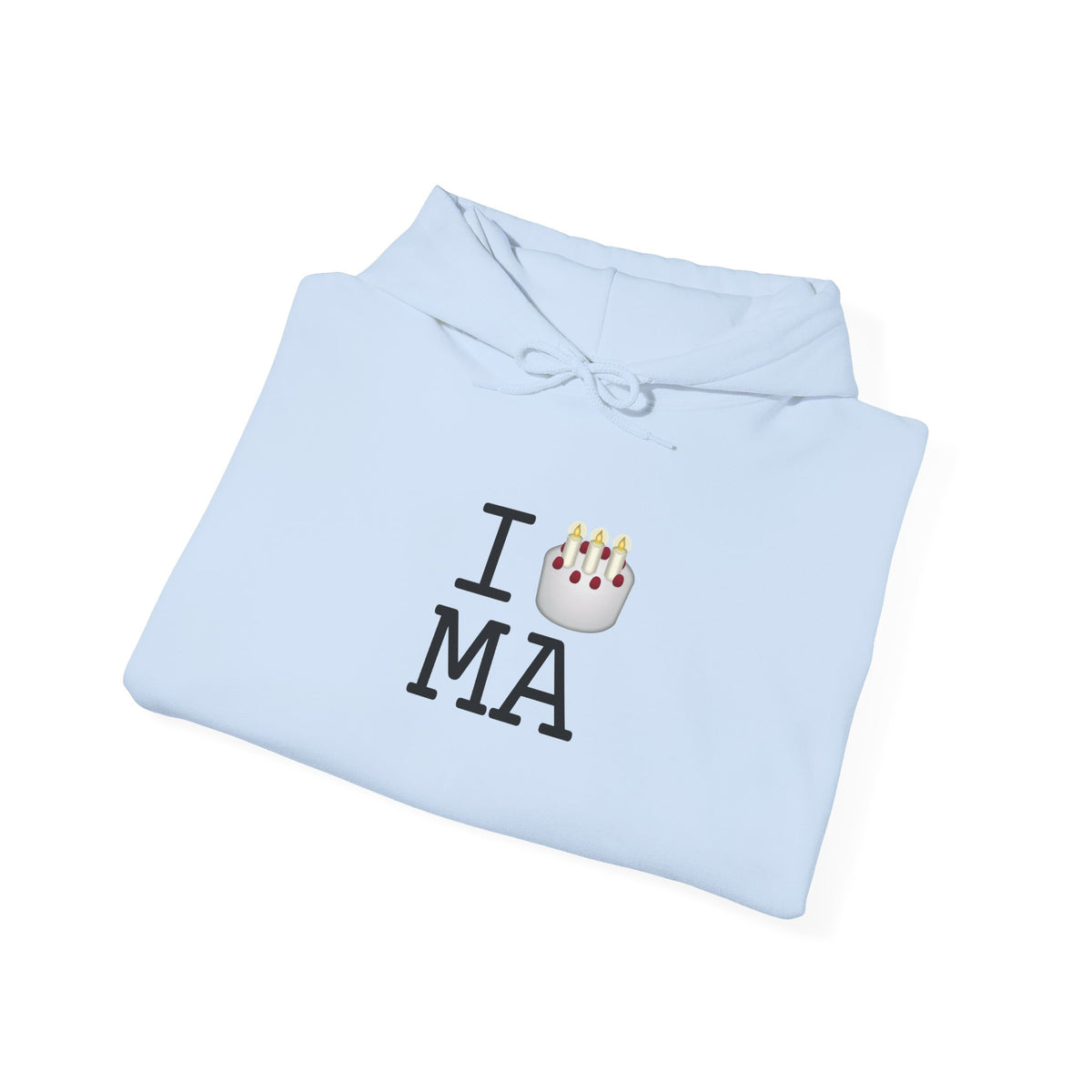 "I Birthday Cake Massachusetts" Hoodie