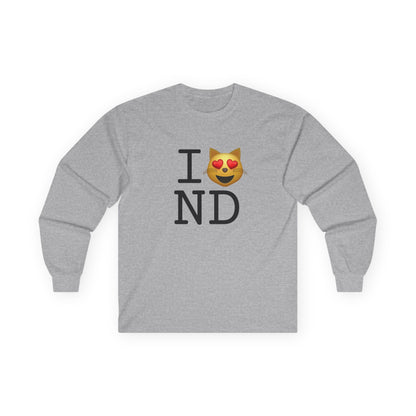 "I'm a Cat that Loves North Dakota" Long Sleeve Shirt