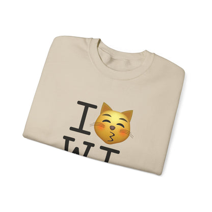 "I'm a Kissing Cat toward Wisconsin" Sweatshirt