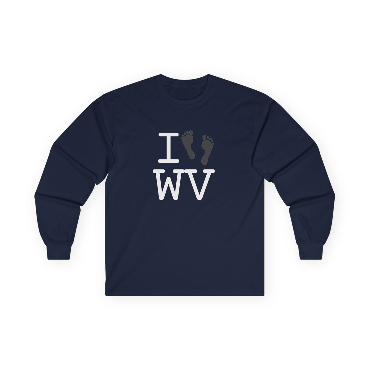 "I leave Footsteps in West Virginia" Long Sleeve Shirt