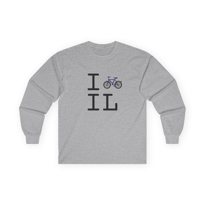 "I Bicycle Illinois" Long Sleeve Shirt