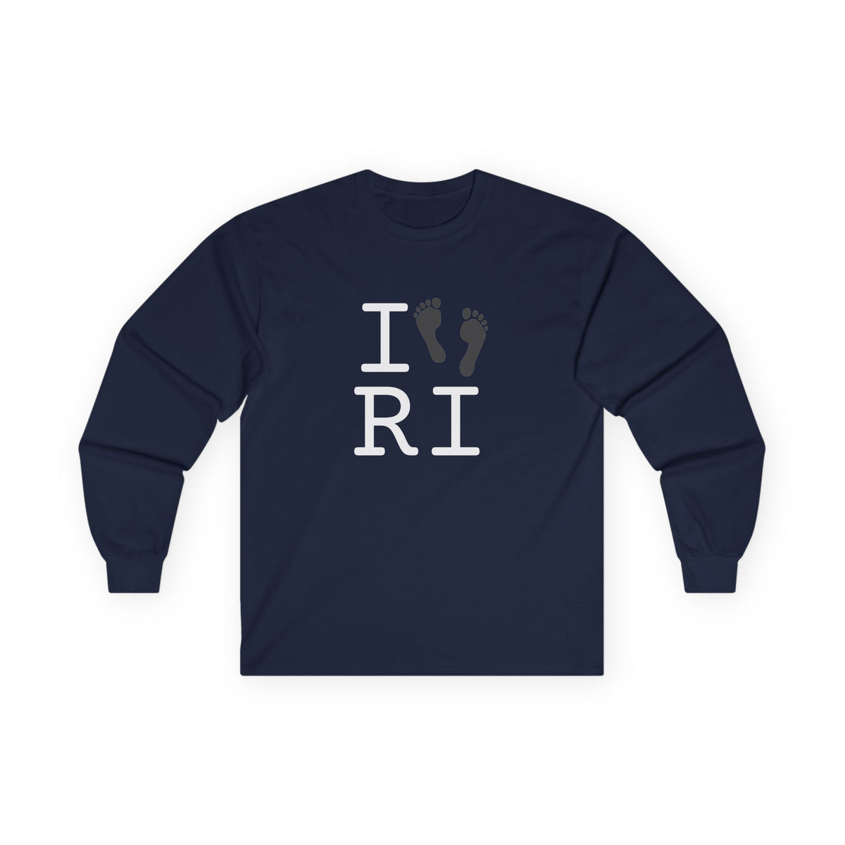 "I leave Footsteps in Rhode Island" Long Sleeve Shirt