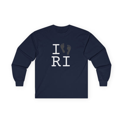 "I leave Footsteps in Rhode Island" Long Sleeve Shirt