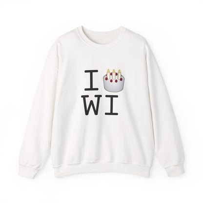 "I Birthday Cake Wisconsin" Sweatshirt