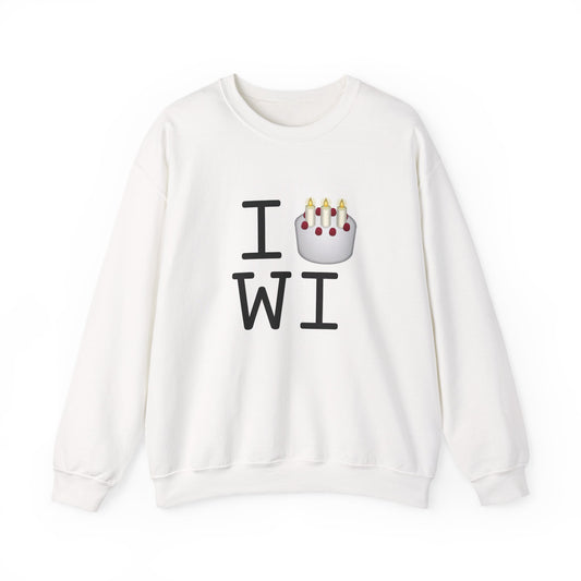 "I Birthday Cake Wisconsin" Sweatshirt