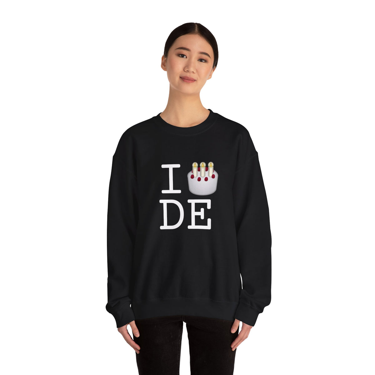 "I Birthday Cake Delaware" Sweatshirt