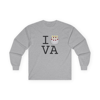 "I Birthday Cake Virginia" Long Sleeve Shirt