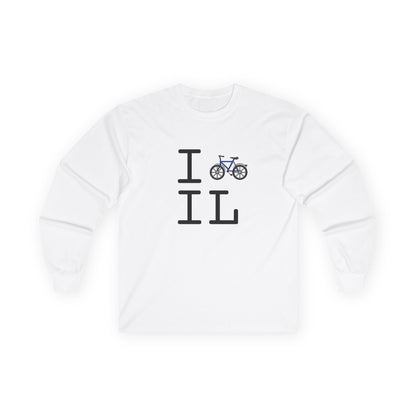 "I Bicycle Illinois" Long Sleeve Shirt