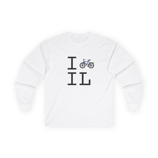"I Bicycle Illinois" Long Sleeve Shirt