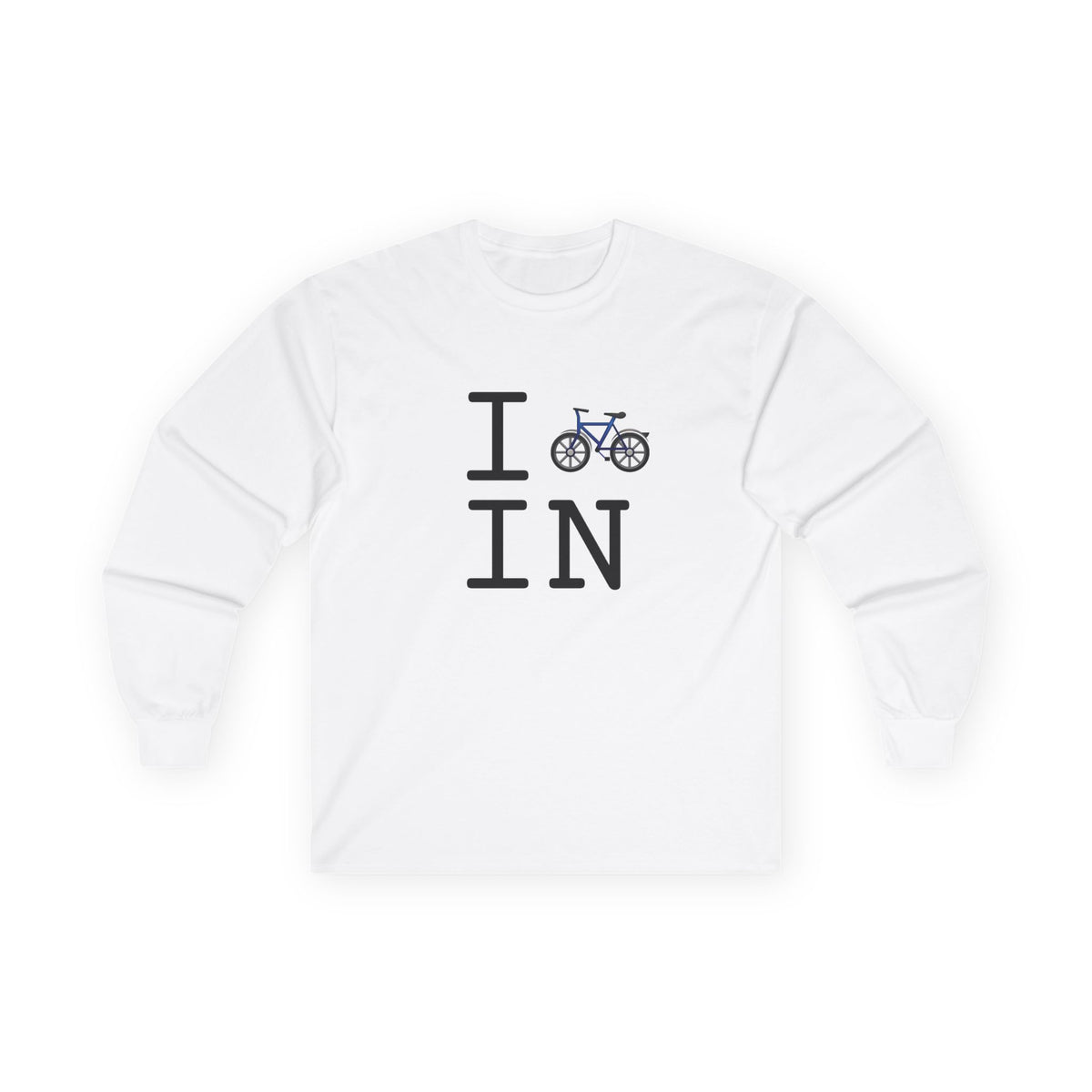 "I Bicycle Indiana" Long Sleeve Shirt