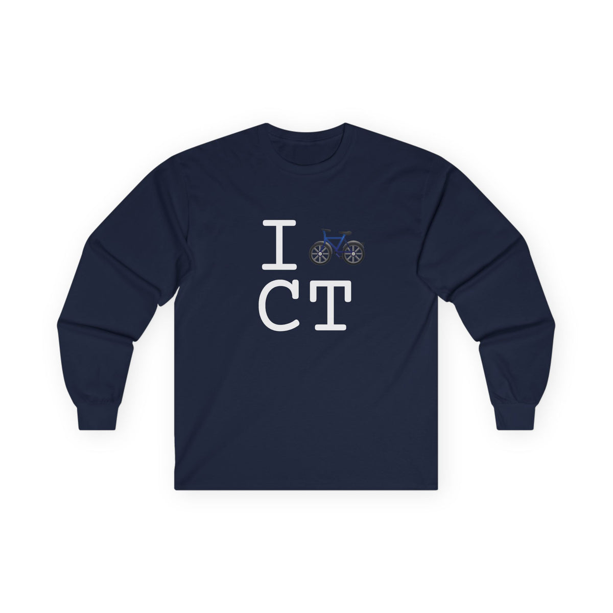 "I Bicycle Connecticut" Long Sleeve Shirt