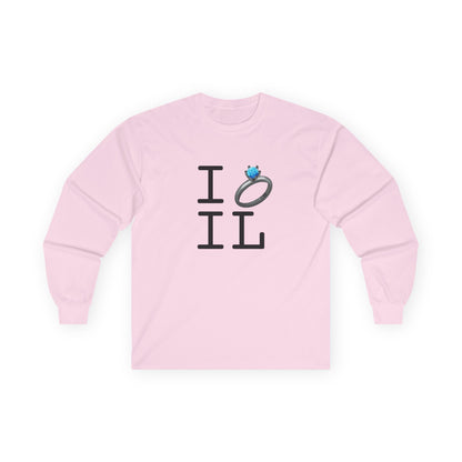 "I'm Married to (Diamond Ring) Illinois" Long Sleeve Shirt
