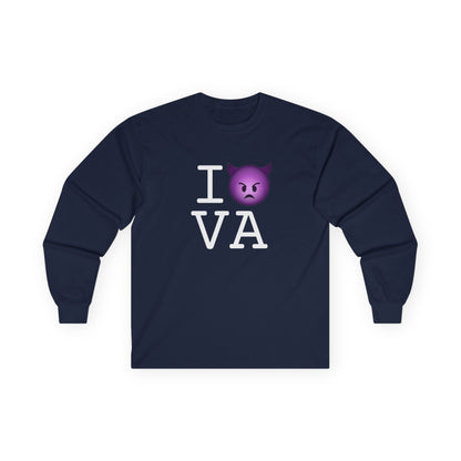 "I'm an Angry Devil about Virginia" Long Sleeve Shirt