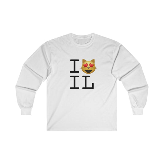 "I'm a Cat that Loves Illinois" Long Sleeve Shirt