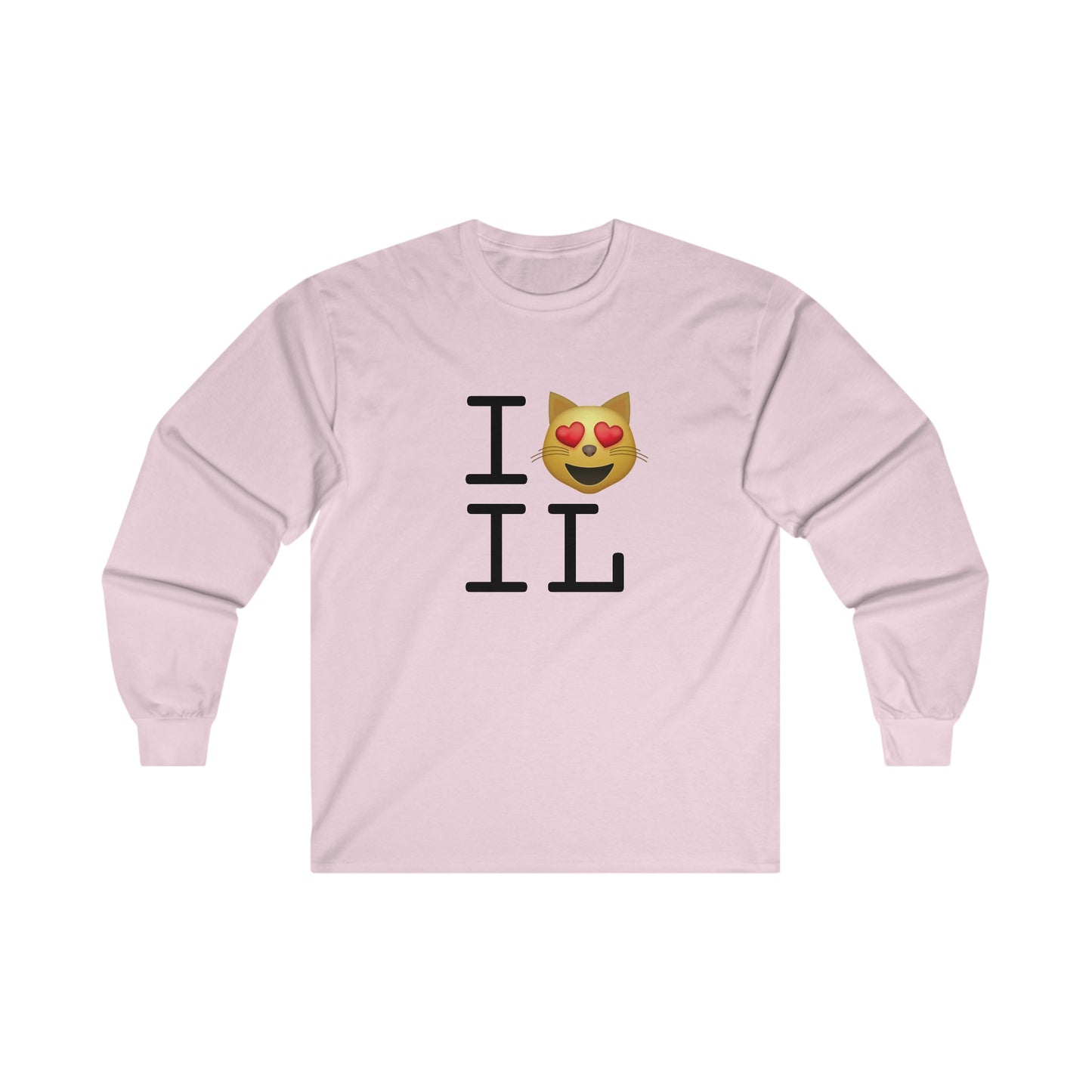 "I'm a Cat that Loves Illinois" Long Sleeve Shirt