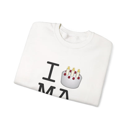 "I Birthday Cake Massachusetts" Sweatshirt