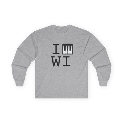 "I Piano Wisconsin" Long Sleeve Shirt