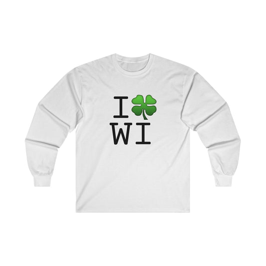 "I'm Lucky (Clover) in Wisconsin" Long Sleeve Shirt