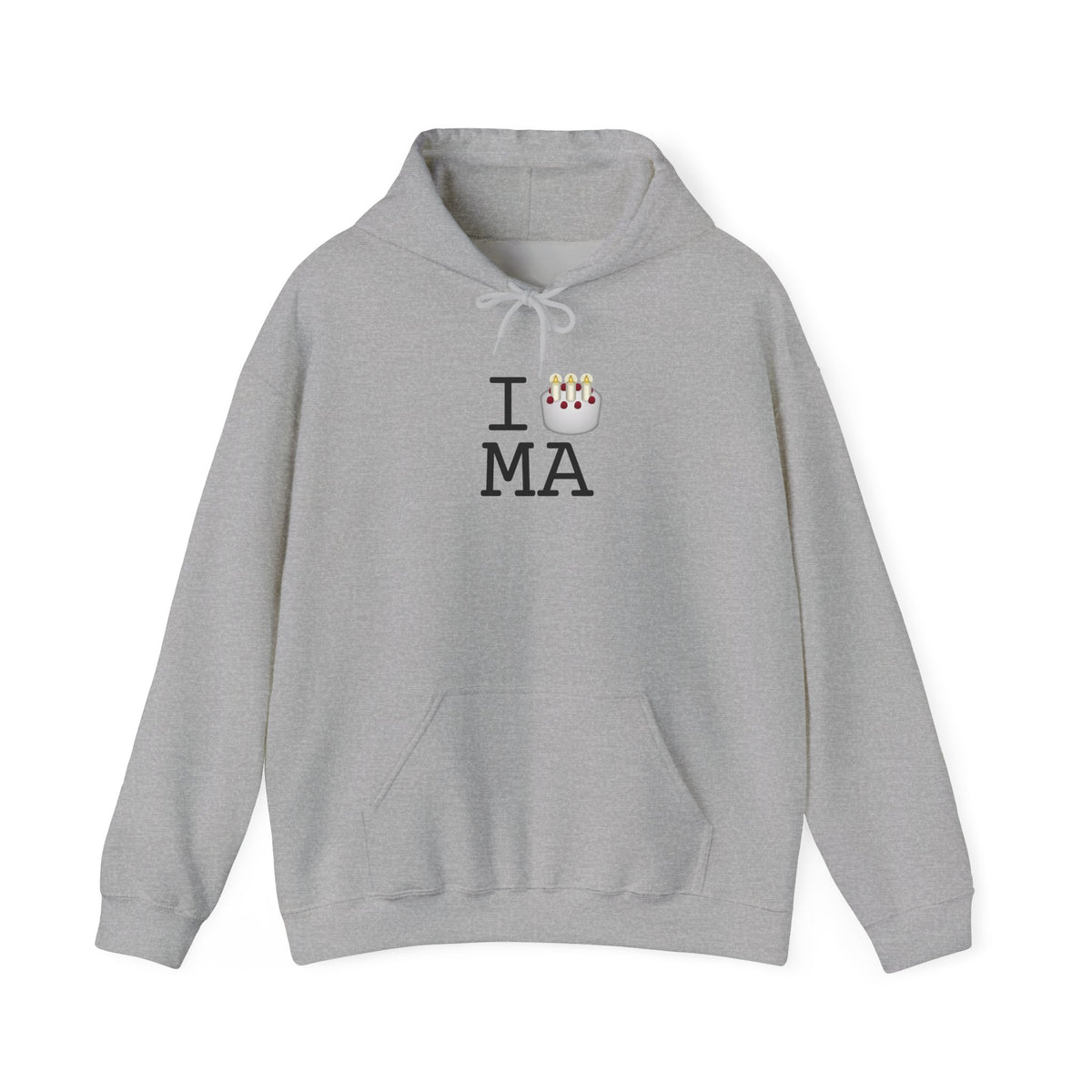 "I Birthday Cake Massachusetts" Hoodie