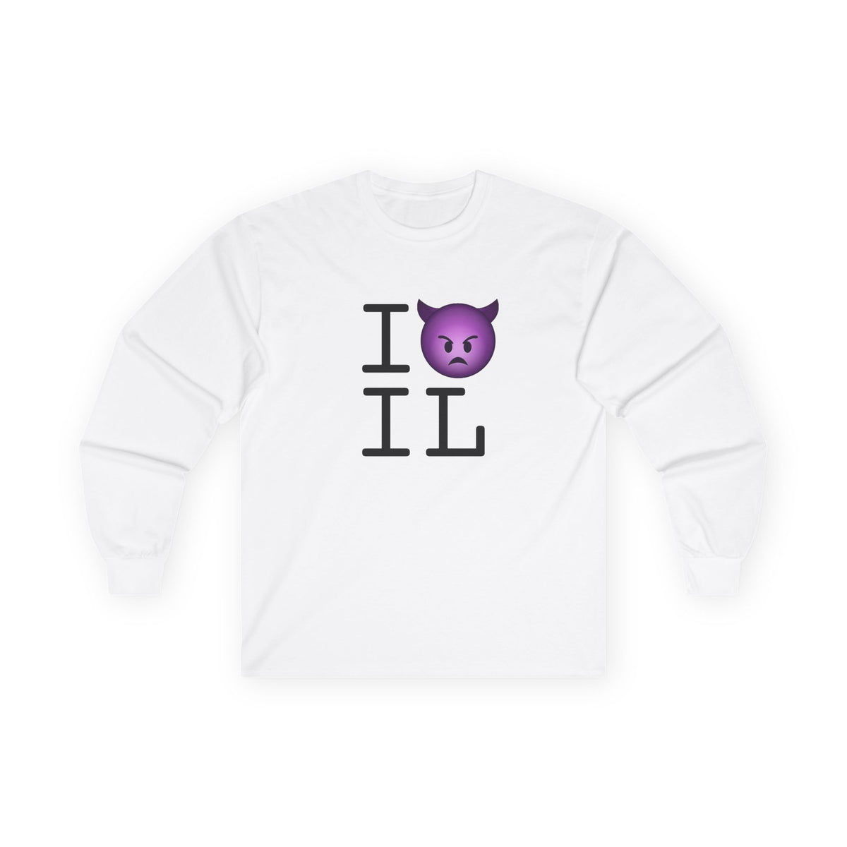 "I'm an Angry Devil about Illinois" Long Sleeve Shirt